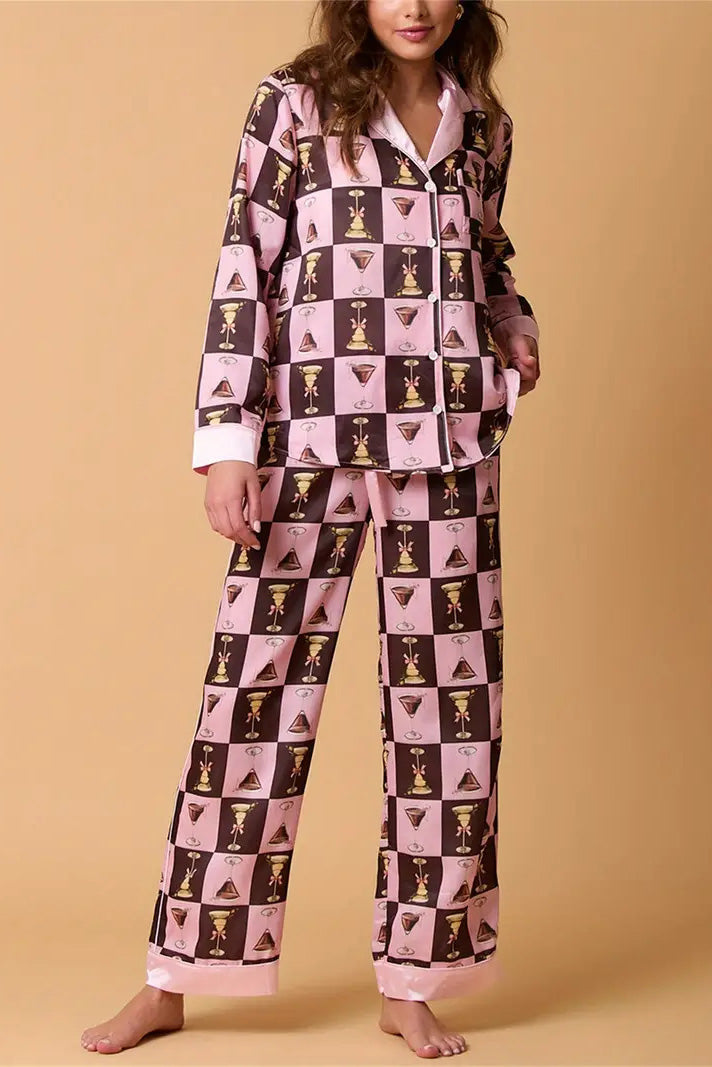Festive Striped Pajama Set