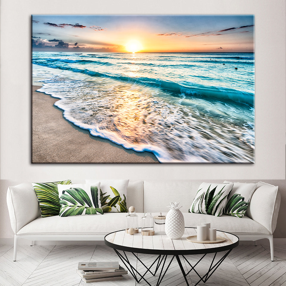 Sunny Florida Beach - Canvas Wall Art Painting