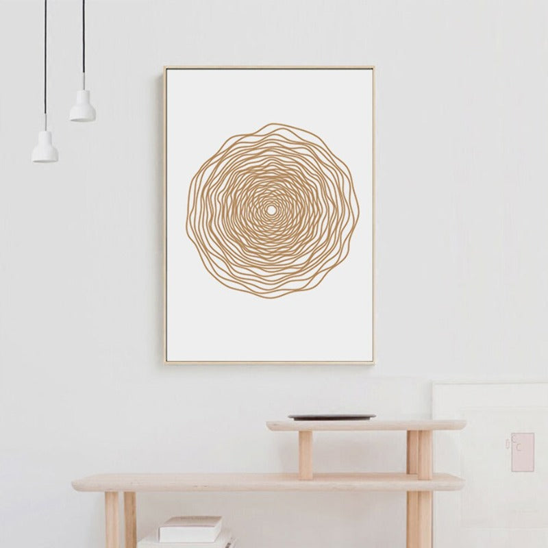 Minimalist Geometric Abstract Circle - Canvas Wall Art Painting