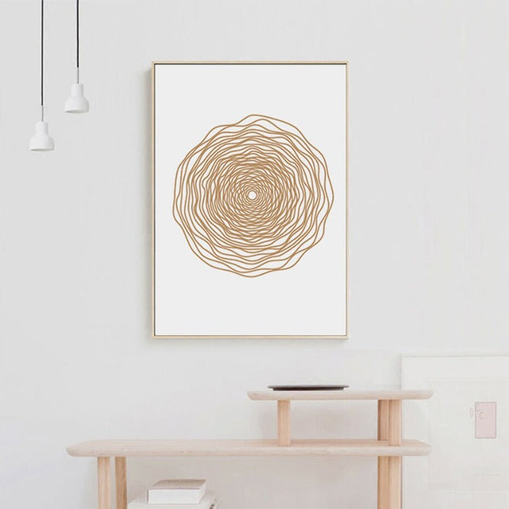 Minimalist Geometric Abstract Circle - Canvas Wall Art Painting