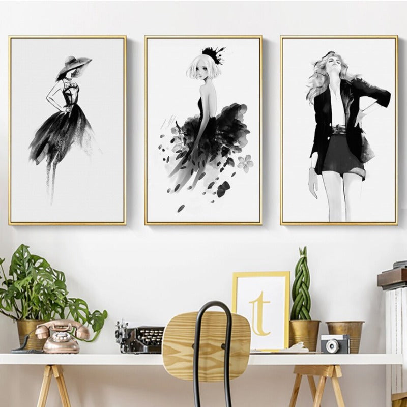 Girls Clothing Poster - Canvas Wall Art Painting