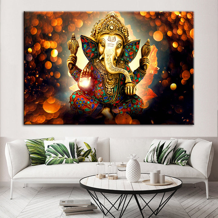 Hindu Lord Ganesha - Canvas Wall Art Painting