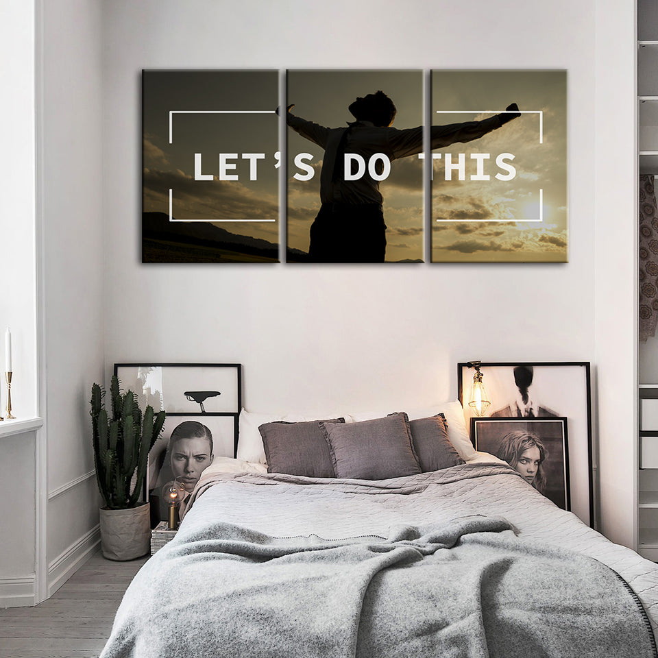 Let's Do This 3 Piece - Canvas Wall Art Painting