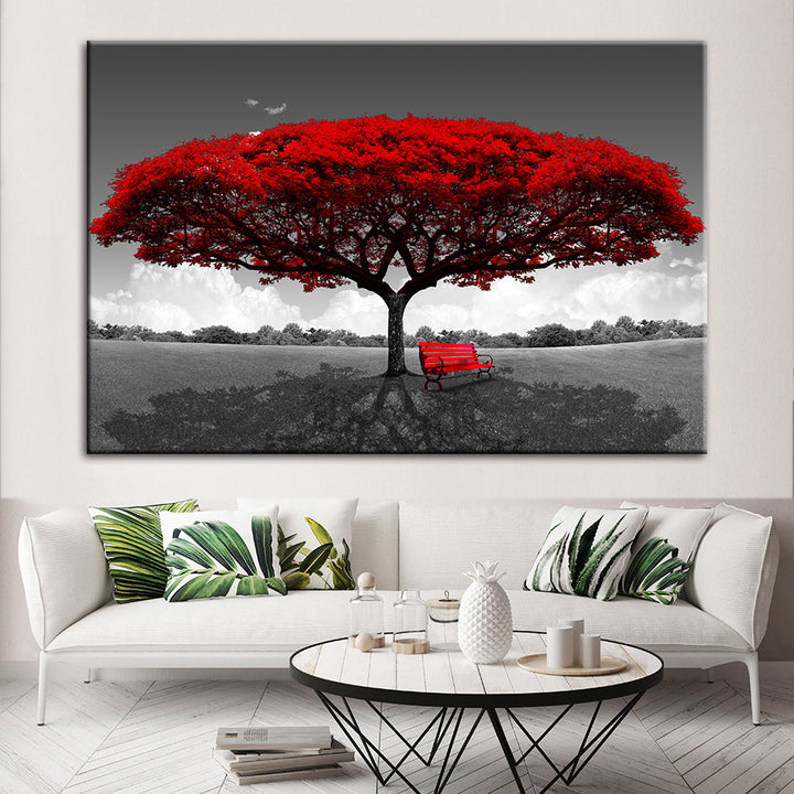 Red Blossoms - Canvas Wall Art Painting | Nature Inspired Wall Art