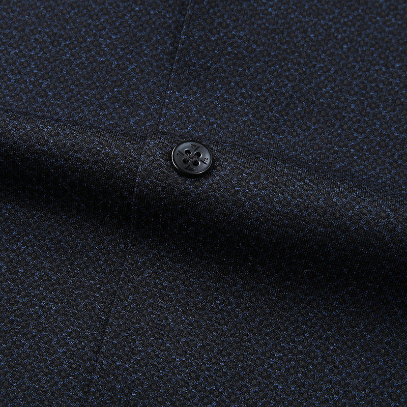 Men's Elegant Long Sleeve Shirt with Fine Texture and Classic Button Placket Mune Fashion