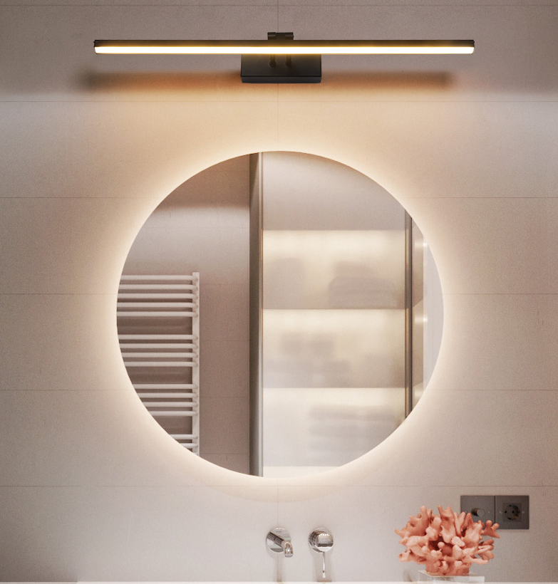Linear Vanity Light Modern Minimalist Style Metal Single Vanity Light