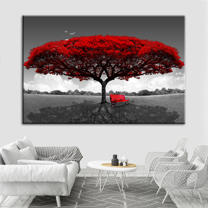Red Blossoms - Canvas Wall Art Painting | Nature Inspired Wall Art