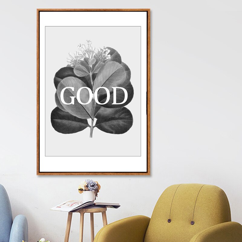 Grey Flowers Geometric Nordic Prints Posters - Canvas Wall Art Painting