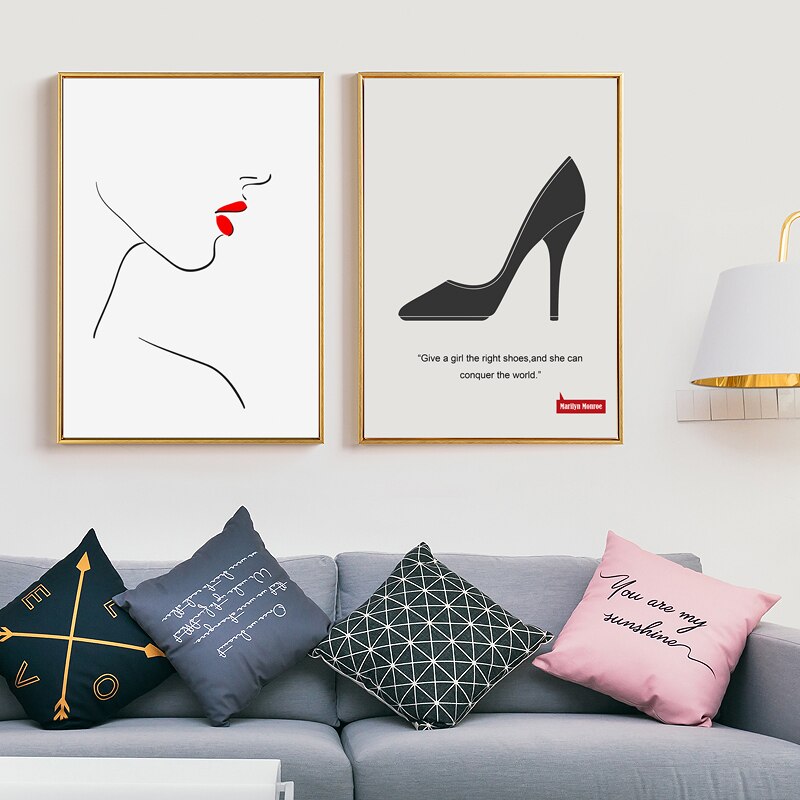 Makeup Lips  - Canvas Wall Art Painting