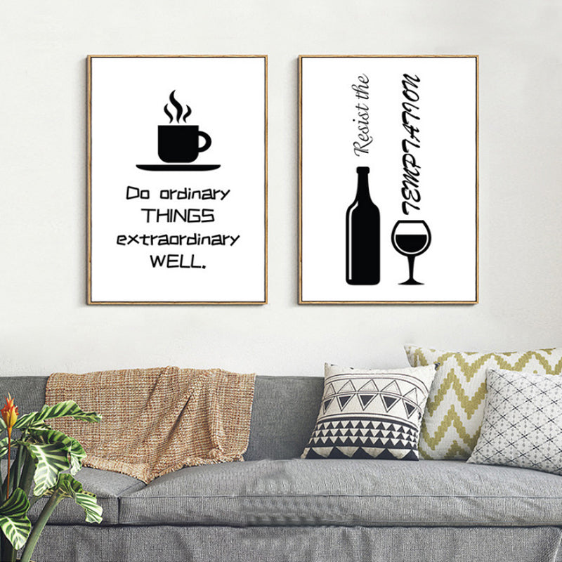 Minimalist Food Wine - Canvas Wall Art Painting