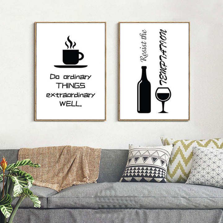 Minimalist Food Wine - Canvas Wall Art Painting