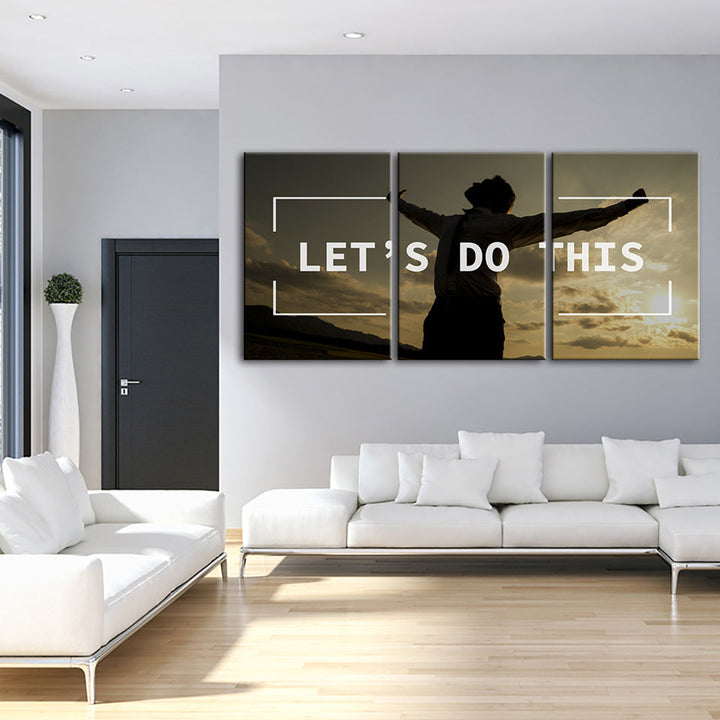Let's Do This 3 Piece - Canvas Wall Art Painting
