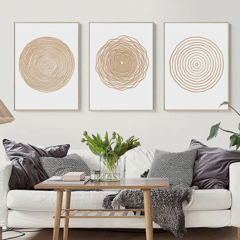 Minimalist Geometric Abstract Circle - Canvas Wall Art Painting