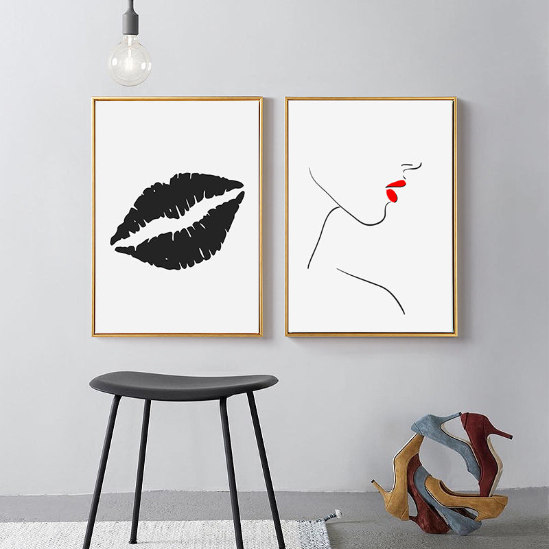 Makeup Lips  - Canvas Wall Art Painting