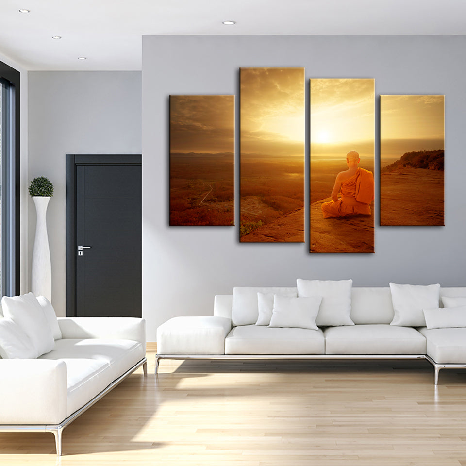 Warm Morning 4 Piece - Canvas Wall Art Painting