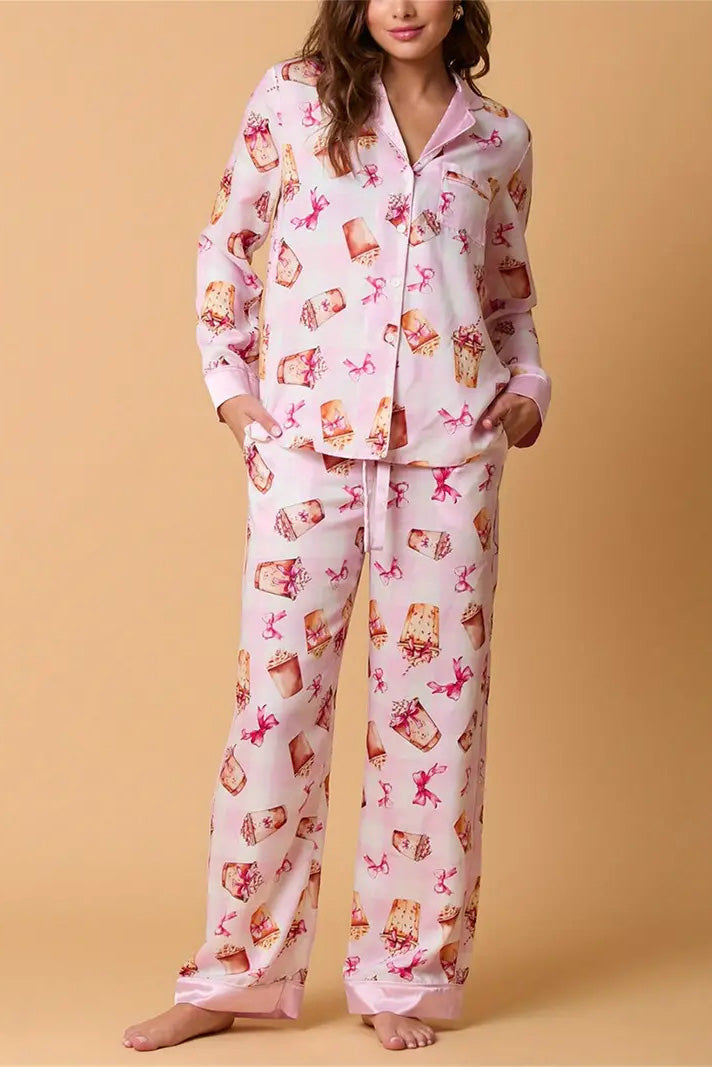 Festive Striped Pajama Set