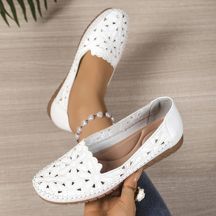 Azal Floral Perforated Loafers