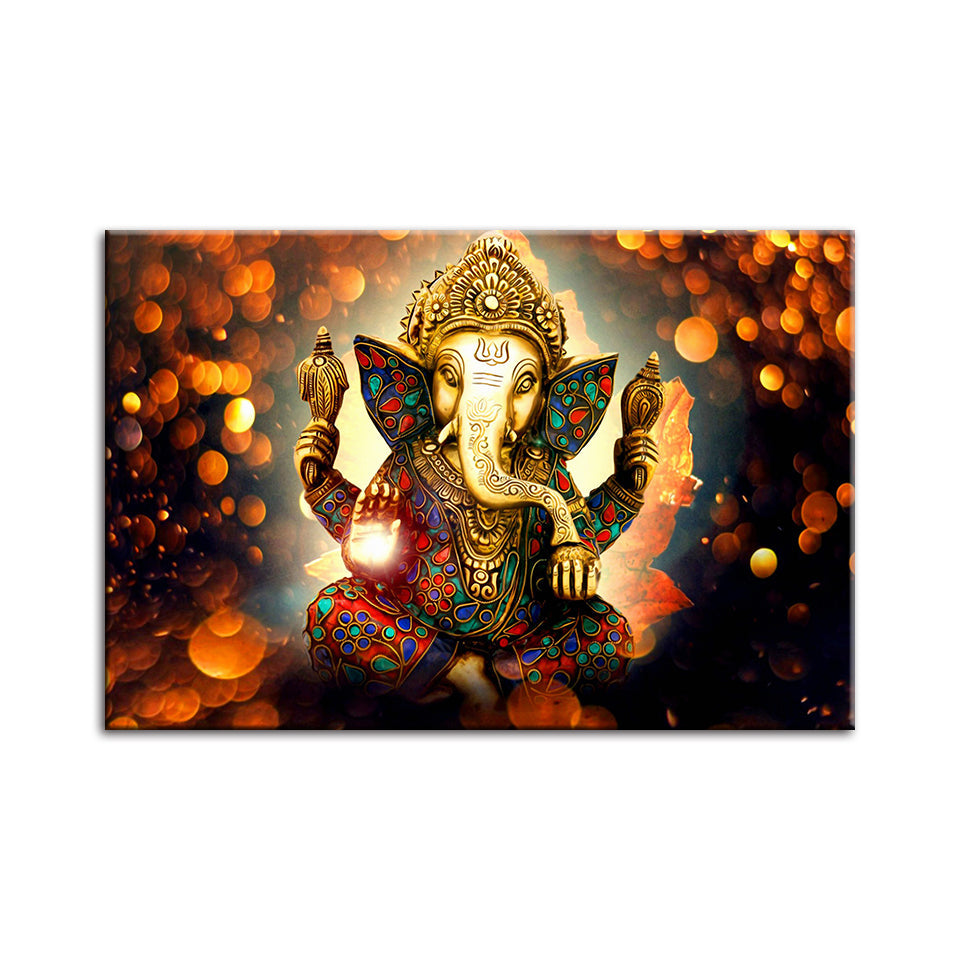 Hindu Lord Ganesha - Canvas Wall Art Painting