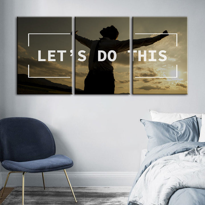 Let's Do This 3 Piece - Canvas Wall Art Painting