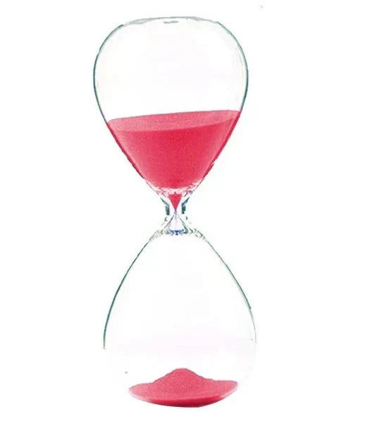 Creative transparent hourglass made of glass