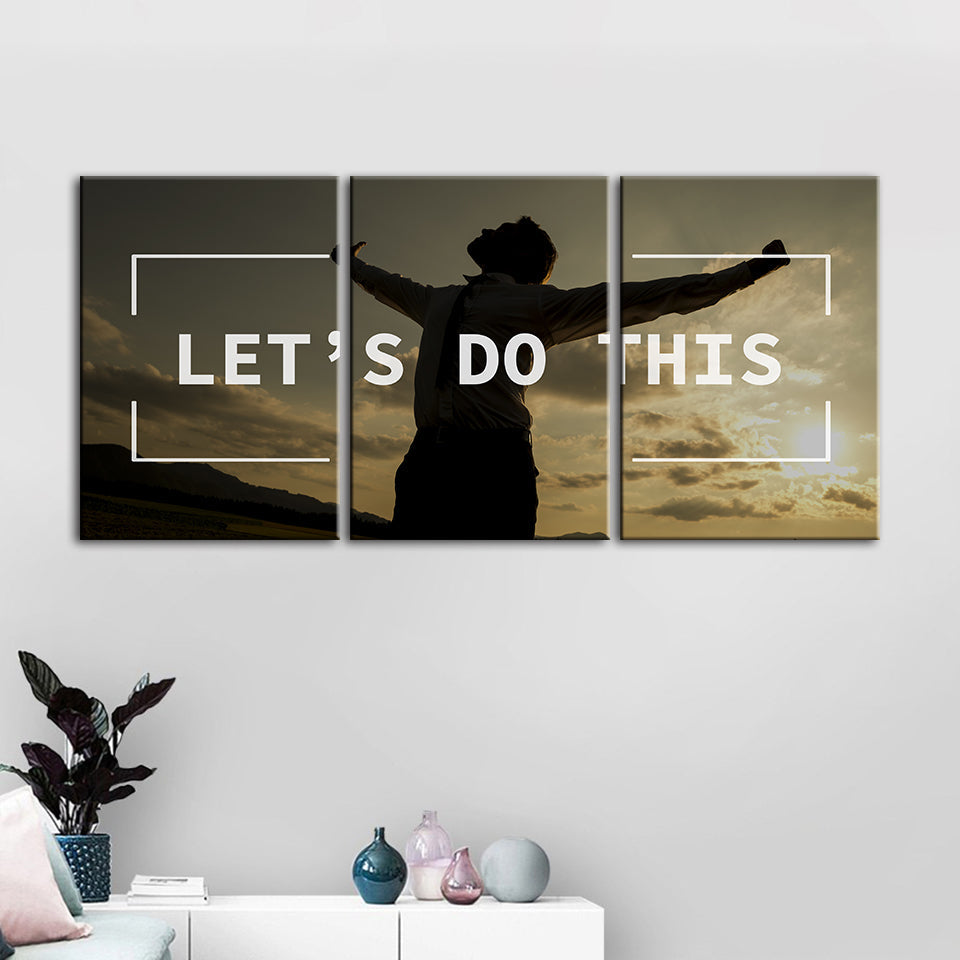 Let's Do This 3 Piece - Canvas Wall Art Painting