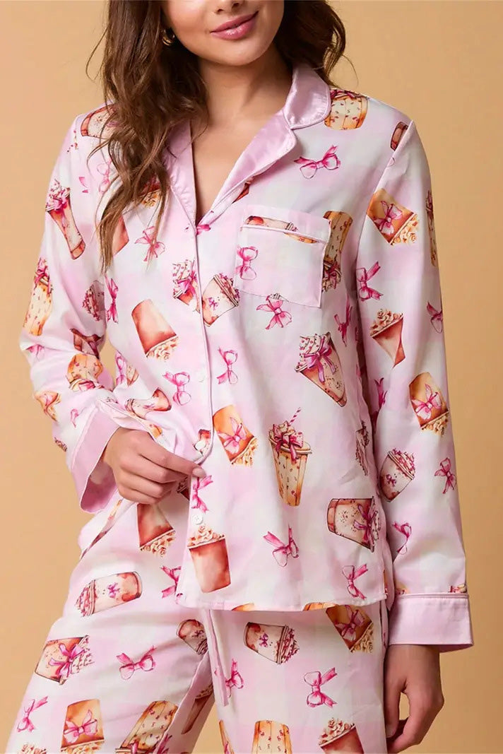 Festive Striped Pajama Set