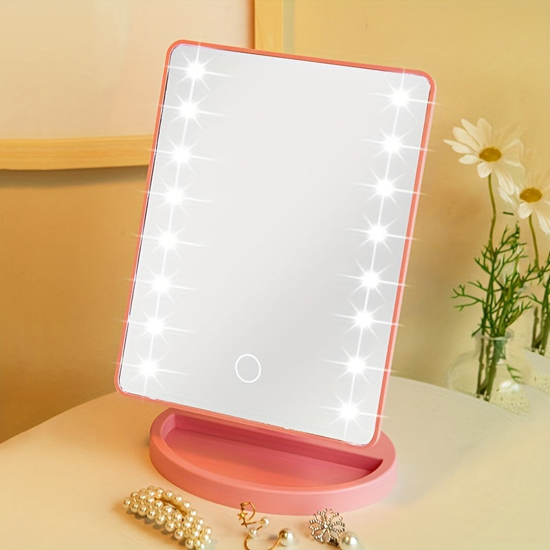 GlowMirror – Portable Makeup Mirror with LED Lighting