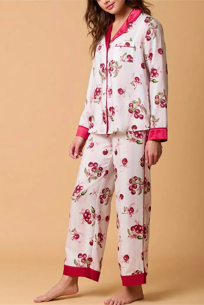 Festive Striped Pajama Set