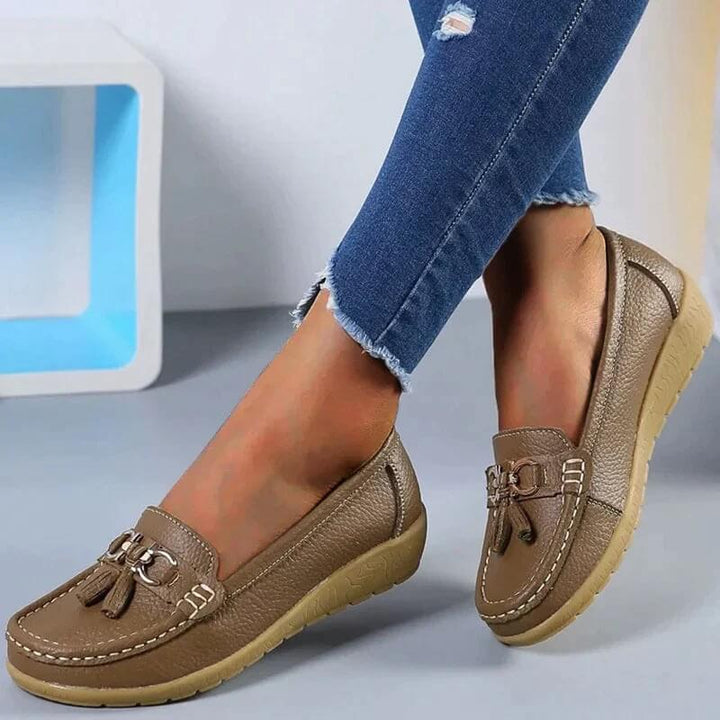 Orthopedic leather half shoes Mune Fashion