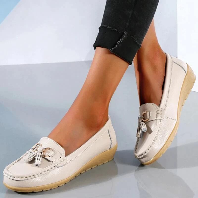 Orthopedic leather half shoes Mune Fashion