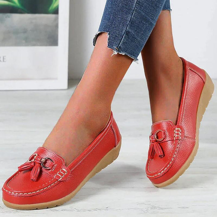 Orthopedic leather half shoes Mune Fashion