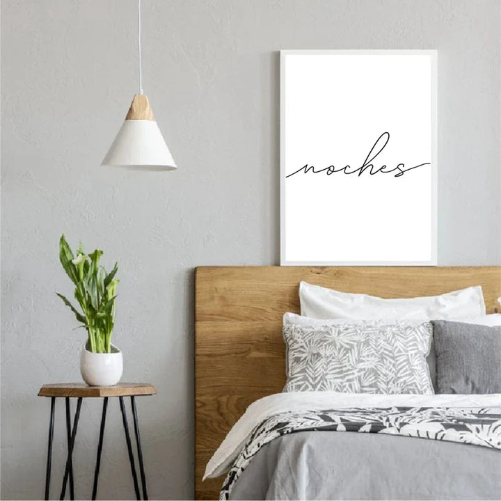 Buenas Noches Good Night Spanish Quotes Post Simple Black White Quotations Wall Art Fine Art Canvas Prints Minimalist Nordic Pictures For Bedroom
