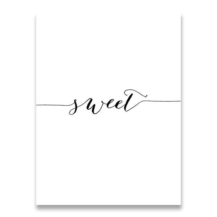 Daily Inspiration Words Wall Art Fine Art Canvas Prints Love Smile Sweet Dreams Quotations Posters Black White Pictures For Living Room Bedroom Art Decor