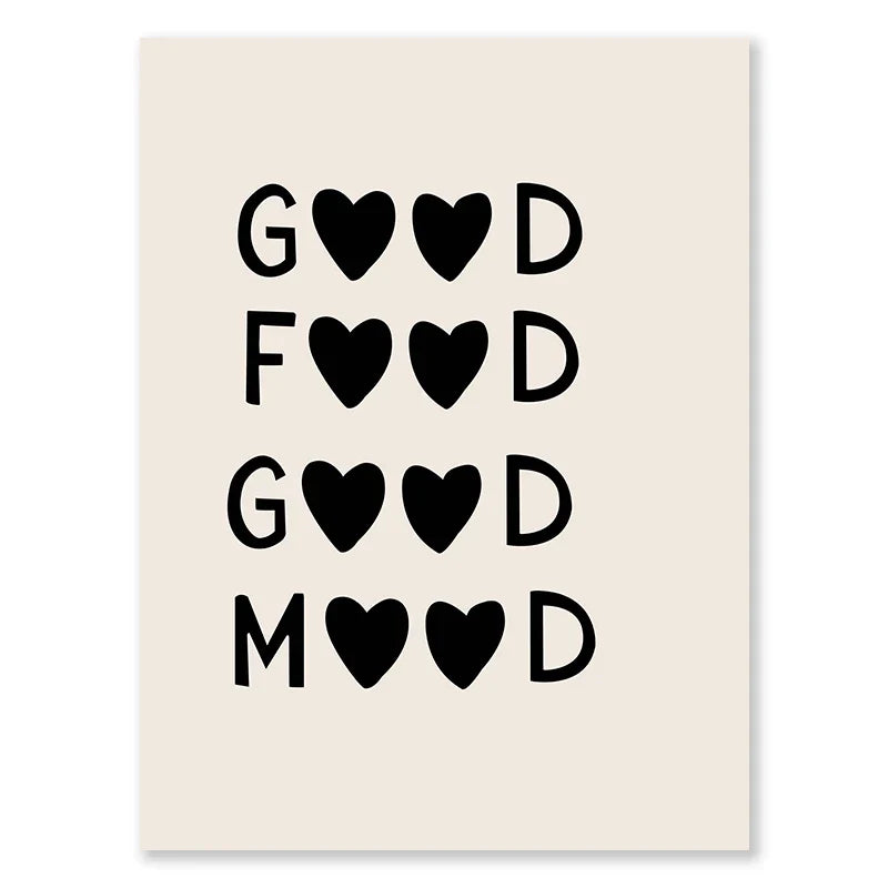 Kitchen Cooking Love Quotes Wall Art Fine Art Canvas Prints Minimalist Modern Typographic Posters Pictures For Kitchen Dining Room Cafe Art Decor