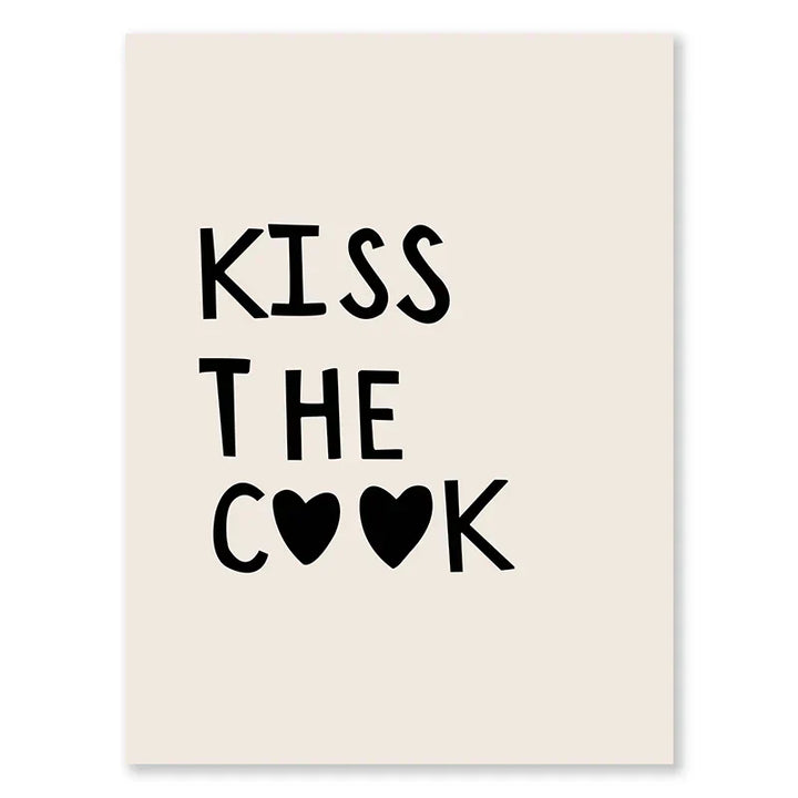 Kitchen Cooking Love Quotes Wall Art Fine Art Canvas Prints Minimalist Modern Typographic Posters Pictures For Kitchen Dining Room Cafe Art Decor