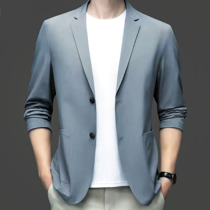 Men's travel blazer made of stretch material unstructured with patch pockets Mune Fashion