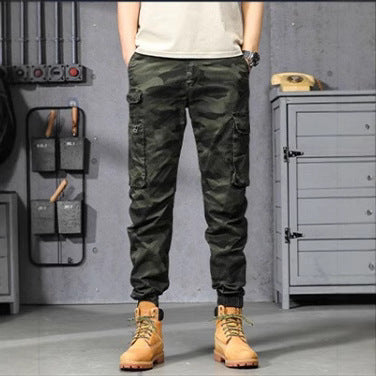 Herren Camouflage‑Cargo‑Jogginghose im Military‑Look mit Mehrfachtaschen und elastischem Knöchelabschluss Mune Fashion