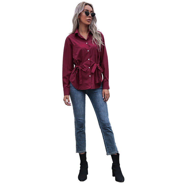 Women Elegant Blouse with Tailoring Mune Fashion