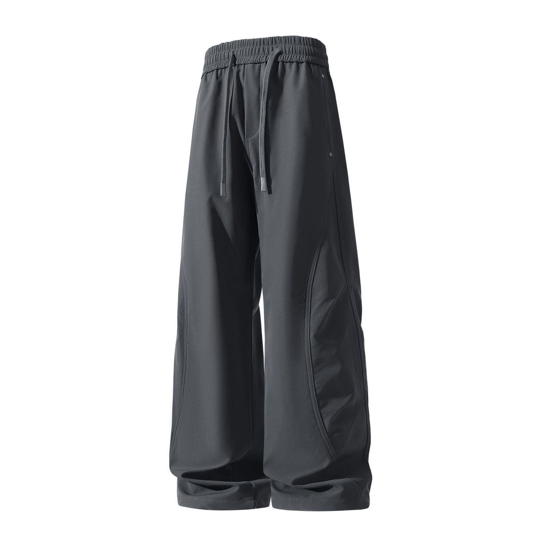Damen Weite Cropped-Utility-Jogginghose mit Tunnelzugbund und geschwungenen Cargotaschen Mune Fashion