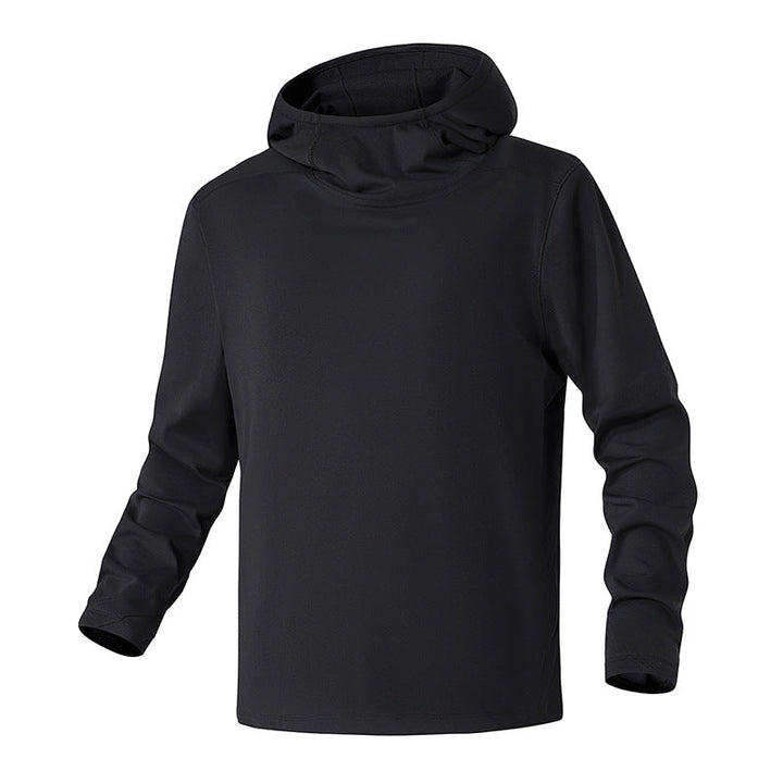 Herren Kapuzenpullover mit hohem Schalkragen aus technischem Stretchjersey Mune Fashion