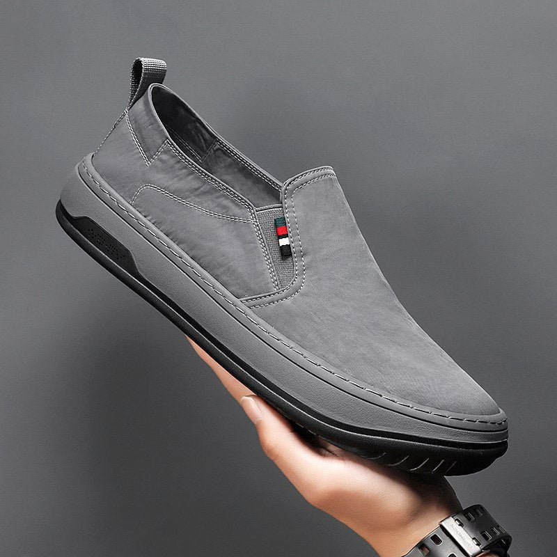 Men's Minimalist Slip-On City Sneaker made of microfiber with shock-absorbing comfort sole Mune Fashion