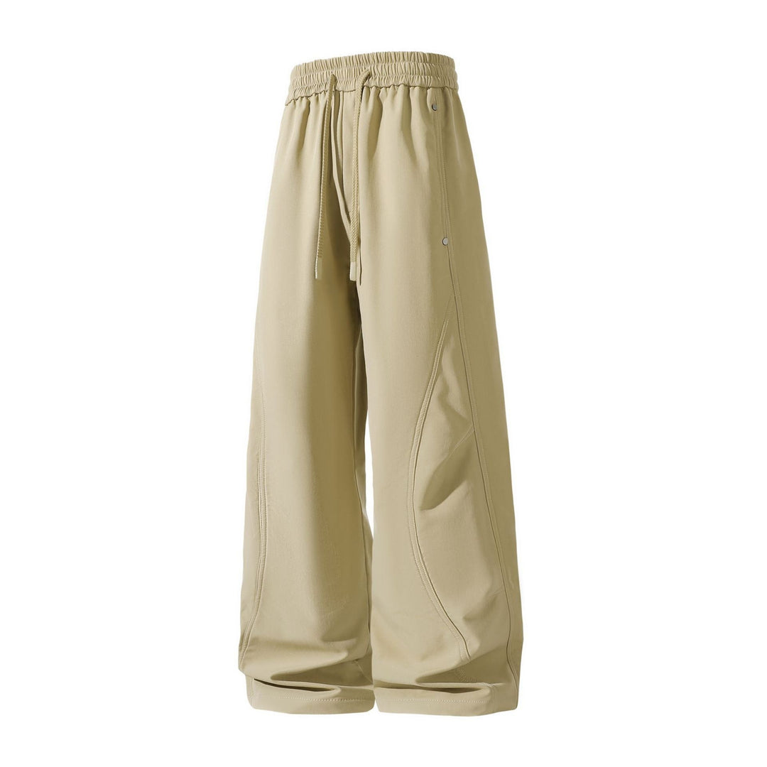 Damen Weite Cropped-Utility-Jogginghose mit Tunnelzugbund und geschwungenen Cargotaschen Mune Fashion