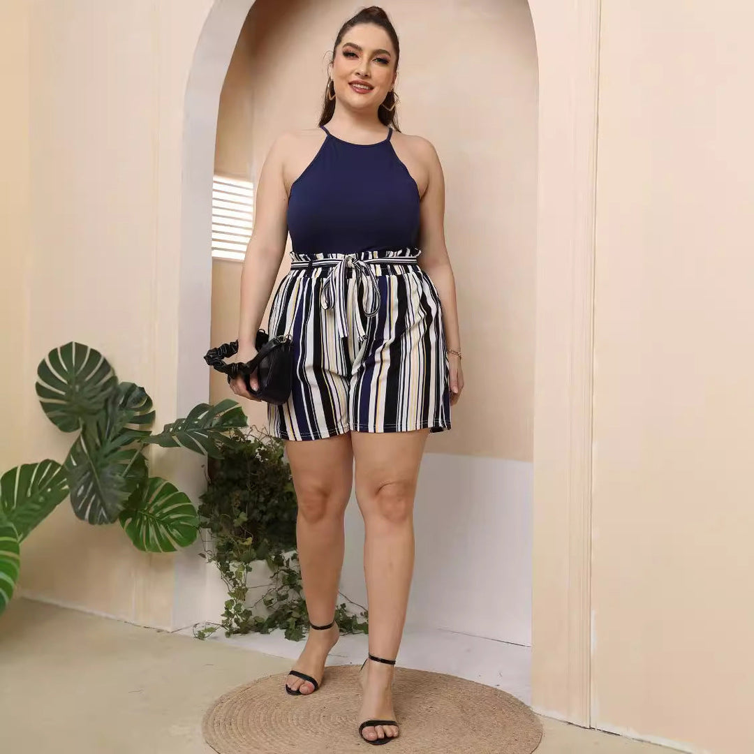 Women's Striped Summer Shorts