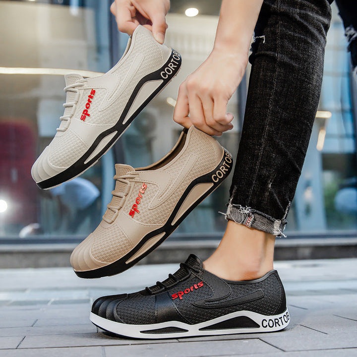 Men's Breathable Slip-On Casual Sneakers with Reinforced Toe Protection Mune Fashion
