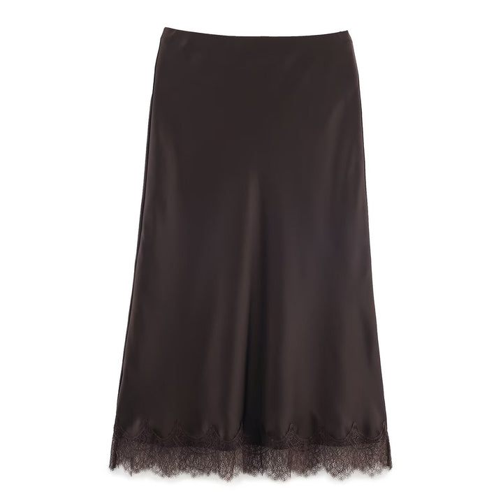 Women's Elegant Nightgown with Delicate Lace Trim