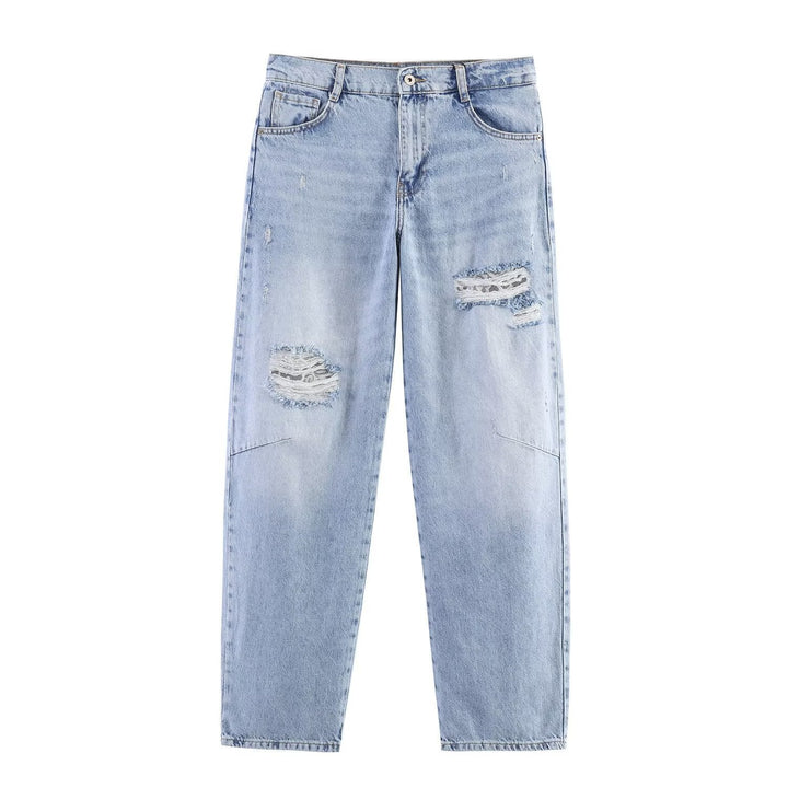 Women Jeans Set with Cropped Jeans Jacket and Casual High-Waist Jeans Mune Fashion