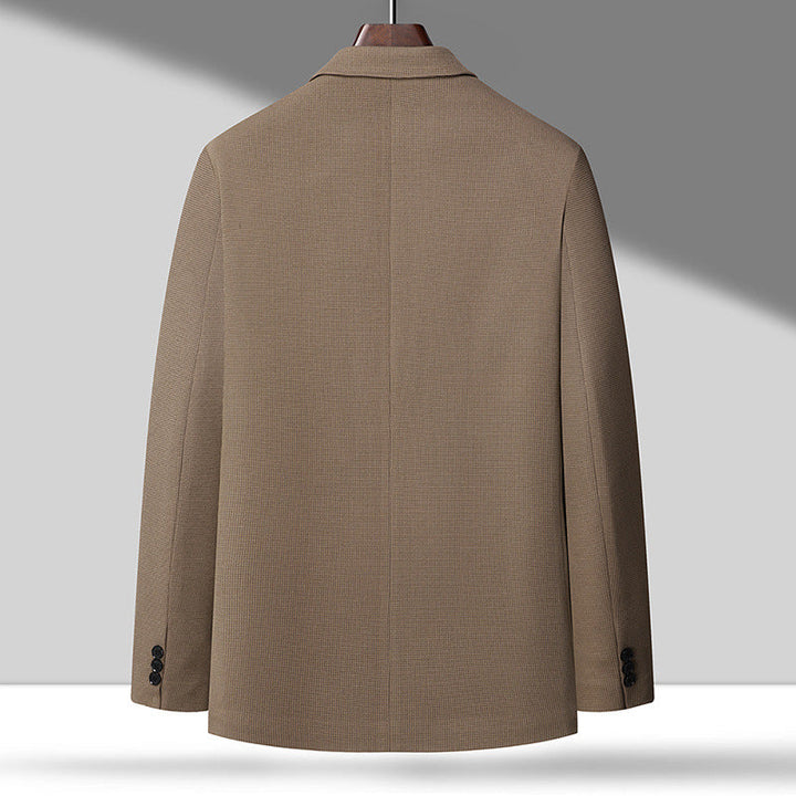 Men's blazer made of textured jersey wool blend with two-button cut Mune Fashion