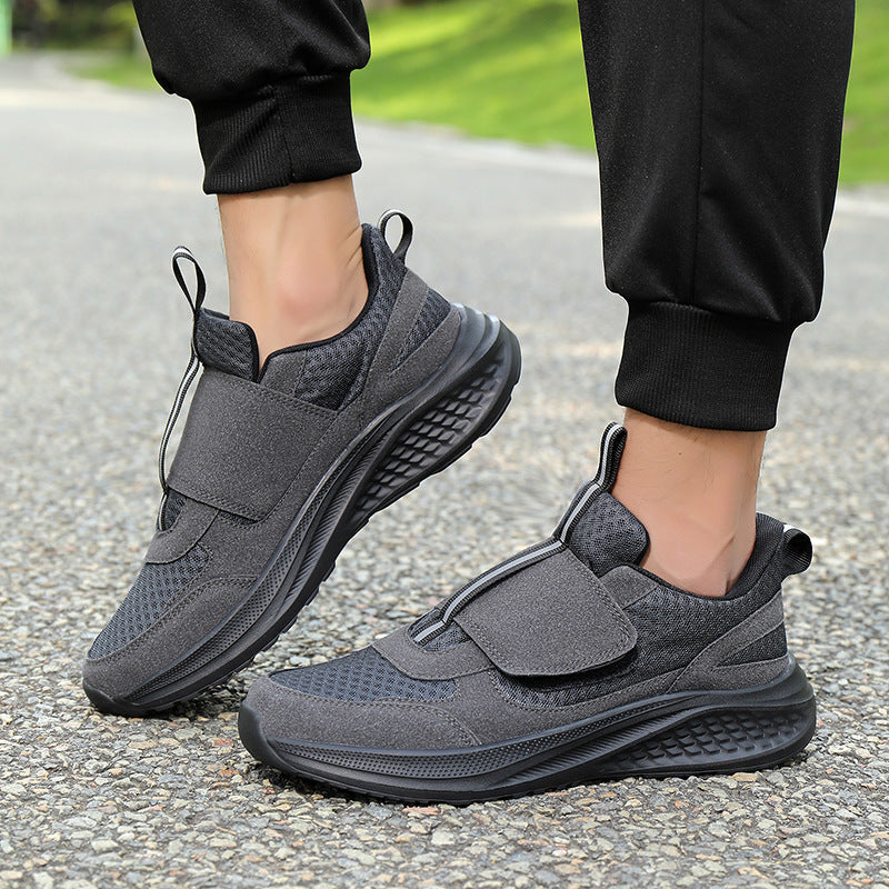 Men's Nan Urban Slip-On Sneaker with Velcro Front Closure, Elastic Pull System and Multi-Layer Cushioning Mune Fashion