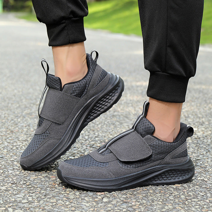 Men's Nan Urban Slip-On Sneaker with Velcro Front Closure, Elastic Pull System and Multi-Layer Cushioning Mune Fashion