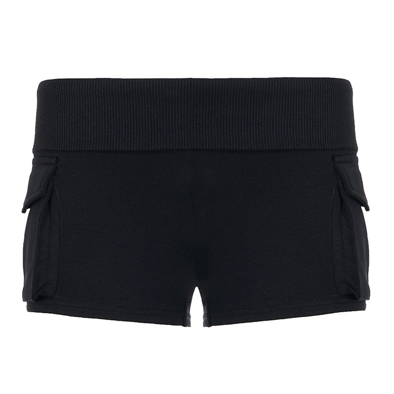 Fashionable High-Waisted Shorts with Pockets